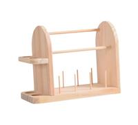 YIXANNX Wooden Yarn Holder with Time Saving Horizontal Spindles and Vertical Spindles for Effective Yarn Organization Winding Thread Spool Horizontal Storage Rack