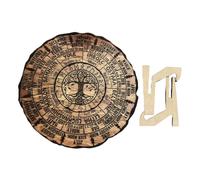 YIXANNX Year Calendar Wooden Yule Altar Desk Office Wheel Decorative Birch Plywood Simple Yet Eloquent Calendar Of Major Events, L（About 20cm）