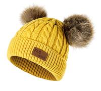 Yixda Baby Kids Winter Hat, Girls and Boys Warm Fur Bobble Beanie Hats