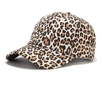Yixda Baseball Cap, Unisex Sun Hat, Baseball Cap, Adjustable Outdoor Sun Protection Cap, Leopard Beige, One Size Fits All