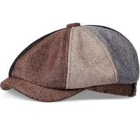 Yixda Men's Flat Cap Barret Cap Unisex Summer Breathable Peaked Cap Gatsby Flat Cap, multicoloured, One Size