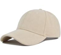 Yixda Unisex Faux Suede Outdoor Sports Hat Retro Autumn Winter Caps Adjustable Baseball Cap (UK, Alpha, One Size, Beige)
