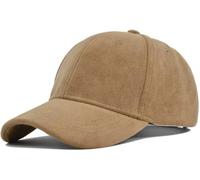 Yixda Unisex Faux Suede Outdoor Sports Hat Retro Autumn Winter Caps Adjustable Baseball Cap (UK, Alpha, One Size, Khaki)