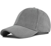 Yixda Unisex Faux Suede Outdoor Sports Hat Retro Autumn Winter Caps Adjustable Baseball Cap (UK, Alpha, One Size, Grey)