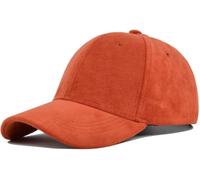 Yixda Unisex Faux Suede Outdoor Sports Hat Retro Autumn Winter Caps Adjustable Baseball Cap (UK, Alpha, One Size, Orange)