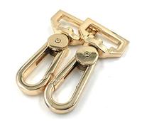YIXI-SBest 10 Pcs 3/4" (20 mm) Inside Diameter D Ring High-Grade Luggage Buckle Lobster Clasp Claw Swivel for Strap Push Gate Lobster Clasps Hooks Swivel Snap Fashion Clips (3/4 inch, Gold)