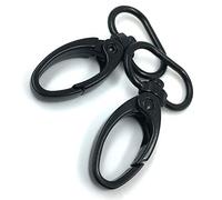 YIXI-SBest 15 Pcs 20mm Inside Diameter Oval Ring Lobster Clasp Claw Swivel for Strap Push Gate Lobster Clasps Hooks Swivel Snap Fashion Clips (3/4 inch, Electrophoresis Black)