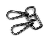 YIXI-SBest 15 Pcs Square Ring Lobster Clasp Claw Swivel for Strap Push Gate Lobster Clasps Hooks Swivel Snap Fashion Clips (Gunmetal 3/4 inch)