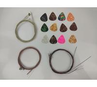 yixiaoboda 3 Sets Acoustic Guitar Strings Replacement Steel Guitar Strings (Gold, Brass, Multicolor) with 12 Pieces Celluloid Guitar Picks 3 Sizes for Electric Acoustic Guitar Beginners Performers