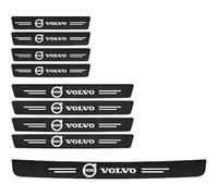 YIXIEDING Carbon Fiber Door Sill Guards for Volvo EX30 2023 2024 2025, Premium Scratch Protection System, Threshold Guard Kit, Car Door Sill Protectors, 9Pcs,Black