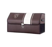 YIXIEDING Genuine Leather Organiser for Peugeot 508 2010 2011 2012 2013 2014 2015 2016 Boot, Sturdy Carry Handles, Secure Lid, Waterproof, Collapsible Storage Box, Essential Accessories,Brown2