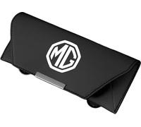 YIXIEDING Glasses Clip for Automotive Eyeglass Hanger, Sunglasses Holder for Car Visor, Premium Leather Car Sunglasses Holder Clip for MG GS 2015-2019,Black