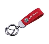 YIXIEDING Metal Car Key Ring Key Chain Compatible with Alfa Romeo Tonale 2022 2023 2024 2025, Keyrings Zinc Alloy Buckle, Keyring Replacement, Durable, Creative Logo Keychain,Red