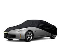 Yixin Waterproof Car Covers for 2003-2009 Nissan 350Z Car Covers 190T Covers Customer Fit 100% Waterproof Windproof Strap & Double Door Zipper Up to 173'' L (Black)