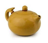 Yixing Teapot 8oz Chinese Zisha Tea Xishi Pots Natural Zini Yellow Mud (Yellow)