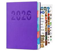 Yixinhe 2026 Diary A5 Week to View, 2026 Jan to Dec Planner Diary, Weekly & Monthly Planner, 12-Monthly Tabs, Flexible Cover, A5 Size (14.5 x 21 cm)