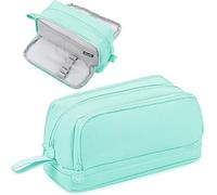 Yixinhe Large Capacity Pencil Case, Pencil Pouch with Sticky Note and 4 Compartments Multifunctional Stationery Organizer for Girls Boys, Office Makeup Bag Portable Pen Bag for Students Women Men