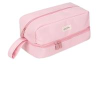 Yixinhe Pencil Case Large Capacity, Pencil Pouch with Sticky Note Multifunctional Stationery Organizer for Girls Boys, Office Makeup Bag Portable Pen Bag for Students Women Men (Pink