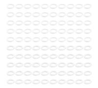 YIXISI 100 PCS 10.2x15x1/2 mm Door Hinge Mounting Rings, Plastic Door Hinge Washers, Room Doors Washers, for Room Doors Hinges, White Nylon