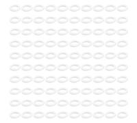 YIXISI 100 PCS 10.2x15x2 mm Door Hinge Mounting Rings, Plastic Door Hinge Washers, Room Doors Washers, for Room Doors Hinges, White Nylon