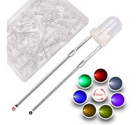 YIXISI 100 PCS 3mm RGB 7-Colors Slow Blinking LED Diodes Light, 3.0-3.4 V 2-Pin Light Emitting Diodes, Diffused LED Emitting Diode