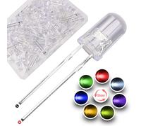 YIXISI 100 PCS 5mm RGB 7-Colors Slow Blinking LED Diodes Light, 3.0-3.4 V 2-Pin Light Emitting Diodes, Transparent LED Emitting Diode