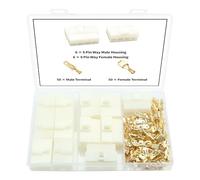 YIXISI 112 PCS 6.3mm 8 Pin Automotive Electrical Wire Connectors Kit, Male/Female Wire Connector Housing and Pin Header Crimp Wire Terminals, for Motorcycle, Bike, Car, Boats