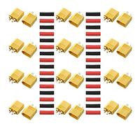 YIXISI 12 Pairs XT60 Male Female Bullet Connectors Power Plugs with Heat Shrink for DIY Custom 3D Printer, Assembly Enthusiast