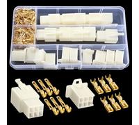 YIXISI 140 PCS 2.8mm 6 Pin Automotive Electrical Wire Connectors Kit, Male/Female Wire Connector Housing and Pin Header Crimp Wire Terminals, for Motorcycle, Bike, Car, Boats