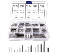 YIXISI 145 PCS 14 Sizes M1.5 / M2 / M2.5 / M3 / M4 / M5 / M6 Roll Pins Assortment Set, 304 Stainless Steel Split Spring Dowel, Tension Roll Pin, for Home Improvement Automotive Repair