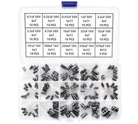 YIXISI 145 PCS 15 Values Range 0.1uF-470uF 16V 50V Electrolytic Capacitor Kit, Aluminum Electrolytic Capacitors, for TV, LCD Monitor, Radio, Stereo, Game