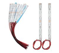YIXISI 15 PCS 100mm Prewired Strip LED Light, 12V - 18V, 2335 SMD LED, Red