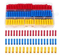YIXISI 150 PCS Crimp Butt Connectors, Insulated Straight Wire Butt Splice Terminals, Electrical Crimp Connector Assortment Kit
