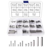 YIXISI 190 PCS 13 Sizes M1.5 / M2 / M2.5 / M3 / M4 / M5 / M6 Roll Pins Assortment Set, 304 Stainless Steel Split Spring Dowel, Tension Roll Pin, for Home Improvement Automotive Repair