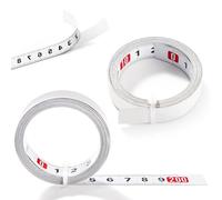 YIXISI 2 PCS 2m Self Adhesive Tape Measure, Self-Adhesive Metric Tape Measure From, Left to Right Measure Tape, Self Adhesive Measuring Tape, for T-Track Woodworking, White