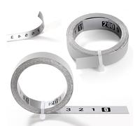 YIXISI 2 PCS 2m Self Adhesive Tape Measure, Self-Adhesive Metric Tape Measure From, Right to Left Measure Tape, Self Adhesive Measuring Tape, for T-Track Woodworking, Silver