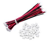 YIXISI 20 Pairs Mini Micro JST-PH 2.0 2-Pin Connector Plug Male with 100mm Cable & Female Connector