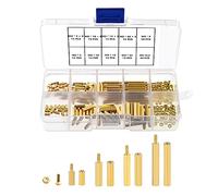 YIXISI 200 PCS M2 Brass Male Female Hex Spacer Hex Standoff Screw Nut Threaded Pillar PCB Motherboard Assortment Kit