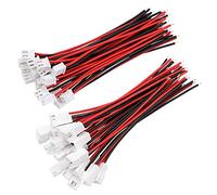 YIXISI 25 Pairs JST XH 2.54mm 2-Pin Male and Female Micro Connector Plug with 10cm 22AWG Electrical Wire