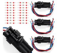 YIXISI 3 Sets 3 Pin Waterproof Car Electrical Connector with 20 AWG Wire, Car Wire Connector, Waterproof Electrical Terminal, with 18 PCS Solder Terminal, for Auto Motorcycle Scooter Truck Marine