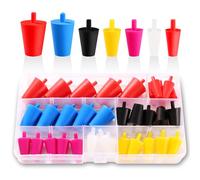 YIXISI 35 PCS 7 Sizes High Temp Silicone Tapered Plug Kit, High Temp Masking Plugs, Silicone Tapered Plugs, for Protecting Hole Plugs, Spraying, Coating, Painting