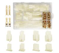 YIXISI 380 PCS 2.8mm 2 3 4 6 Pin Plug Housing Pin Header Crimp Electrical Wire Terminals Connector for Motorcycle, Bike, Car, Boats (Connector material: ABS)