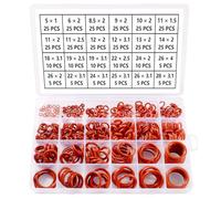 YIXISI 385 PCS 24 Sizes Red O-Rings Assortment Kit, Silicone Metric O-Rings, for Tap Plumbing Washer Seal & Auto Quick Repair