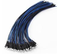 YIXISI 40 PCS 3mm LED Diodes Light, 12V 20cm Pre Wired LED, Emitting Diodes Pre Wired, Blue