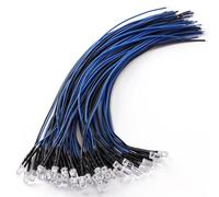 YIXISI 40 PCS 5mm LED Diodes Light, 12V 20cm Pre Wired LED, Emitting Diodes Pre Wired, Blue