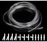 YIXISI 4m Car Windshield Washer Hose Kit, with 12 PCS Hose Connectors (Y I T-Type), Universal Windscreen Washer Hose, Rubber Windscreen Wiper Hose, Connecting Car Water Pump and Nozzle, Transparent