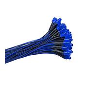 YIXISI 50 PCS 5mm LED Diodes Light with Diffused Colored Lens, Ultra Bright 12V 20cm Pre Wired, Blue