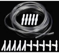 YIXISI 5m Car Windshield Washer Hose Kit, with 15 PCS Hose Connectors (Y I T-Type), Universal Windscreen Washer Hose, Rubber Windscreen Wiper Hose, Connecting Car Water Pump and Nozzle, Transparent