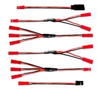 YIXISI 6 PCS JST Plug Splitter Kit, JST to JR Adapter, JST Y Parallel Adapter Splitter Harness, Compatible with Traxxas TRX-4 RC Car Crawler Truck Cooling Fan ESC Battery Motor