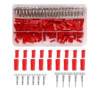 YIXISI 70 Sets 420 PCS JST SYP 2-Pin Red Female Male Plug Housing Kit, Male Female Crimp Terminal Connector Set, Female & Male Red Plug Housing Crimp Terminal Connector Kit